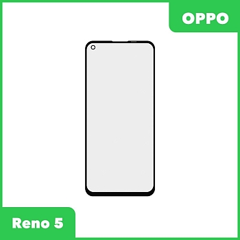 Стекло + OCA пленка для переклейки Oppo Reno 5, черный