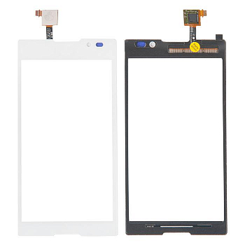 Сенсорное стекло (тачскрин) для Sony Xperia C (C2305), белый