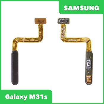 Шлейф для Samsung Galaxy M31s SM-M317 сканер отпечатка пальцев (черный)