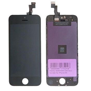 Дисплей (экран в сборе) для телефона Apple iPhone 5S (AAA), черный