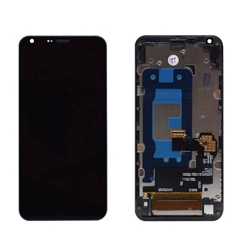 Дисплей LG M700 (Q6, Q6a, Q6+) в рамке (черный)